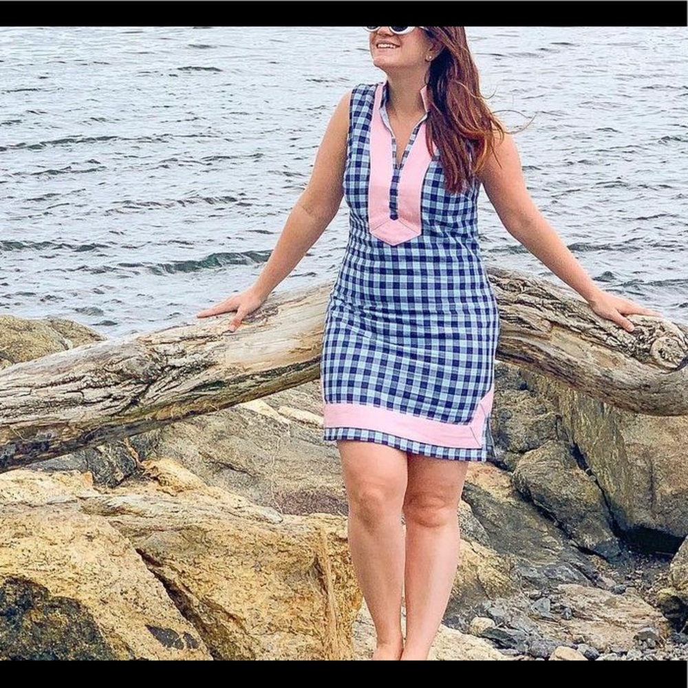 Sail to Sable Gingham Sleeveless Classic Tunic